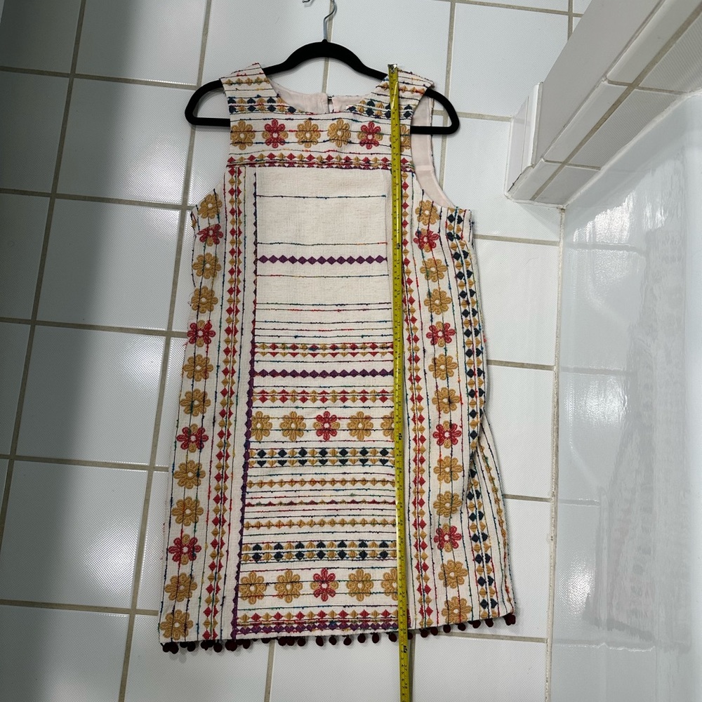 Embroidered sleeveless dress